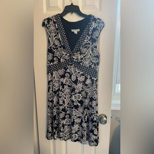 White House Black Market Black and White Dress